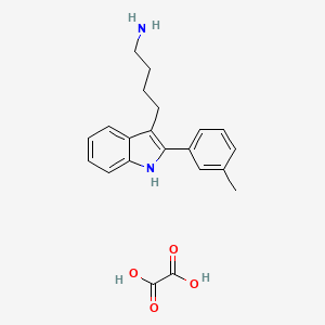 molecular formula C21H24N2O4 B1286275 4-[2-(3-methylphenyl)-1H-indol-3-yl]-1-butanamine oxalate CAS No. 1177350-95-6