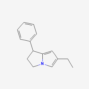 molecular formula C15H17N B12862768 6-Ethyl-1-phenyl-2,3-dihydro-1H-pyrrolizine 