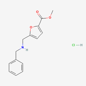 molecular formula C14H16ClNO3 B1286284 Methyl 5-[(benzylamino)methyl]-2-furoate hydrochloride CAS No. 1177362-09-2