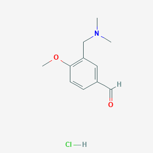 molecular formula C11H16ClNO2 B1286285 3-((二甲氨基)甲基)-4-甲氧基苯甲醛盐酸盐 CAS No. 1177308-09-6