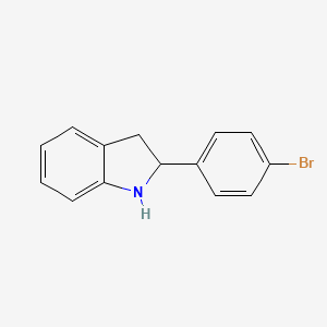 molecular formula C14H12BrN B1286286 2-(4-Bromophenyl)indoline CAS No. 900641-85-2