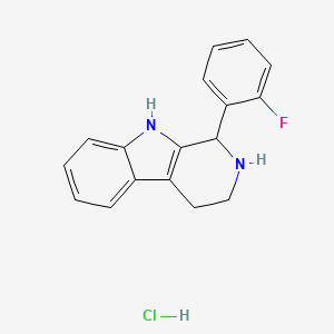 molecular formula C17H16ClFN2 B1286292 1-(2-Fluorophenyl)-2,3,4,9-tetrahydro-1h-b-carboline, HCl 