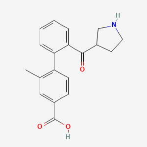 2-Methyl-2'-(pyrrolidine-3-carbonyl)-[1,1'-biphenyl]-4-carboxylic acid