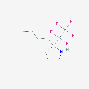 molecular formula C10H16F5N B1286295 2-Butyl-2-(1,1,2,2,2-pentafluoroethyl)pyrrolidine CAS No. 887360-93-2