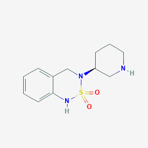 molecular formula C12H17N3O2S B12862970 (S)-3-(Piperidin-3-yl)-3,4-dihydro-1H-benzo[c][1,2,6]thiadiazine 2,2-dioxide 