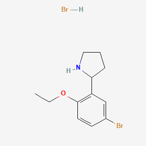 molecular formula C12H17Br2NO B1286300 2-(5-Bromo-2-ethoxyphenyl)pyrrolidine hydrobromide CAS No. 1177305-15-5