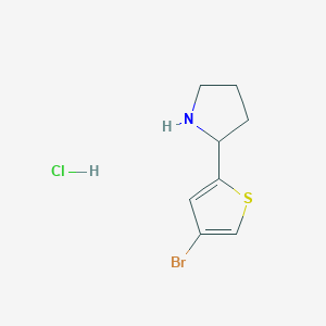 molecular formula C8H11BrClNS B1286310 2-(4-Bromothiophen-2-yl)pyrrolidine hydrochloride CAS No. 1177333-57-1