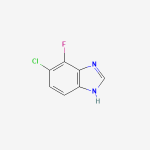 molecular formula C7H4ClFN2 B12863126 5-Chloro-4-fluoro-1H-benzimidazole 