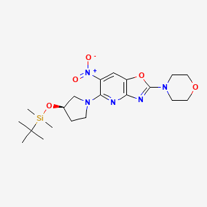 (R)-5-(3-((tert-butyldimethylsilyl)oxy)pyrrolidin-1-yl)-2-morpholino-6-nitrooxazolo[4,5-b]pyridine