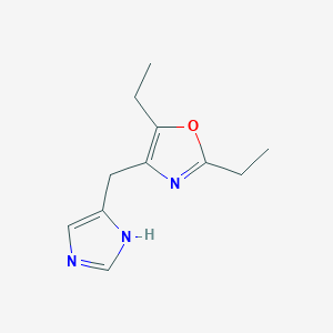 4-((1H-Imidazol-4-yl)methyl)-2,5-diethyloxazole