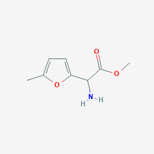 molecular formula C8H11NO3 B12863164 Methyl 2-amino-2-(5-methylfuran-2-yl)acetate 