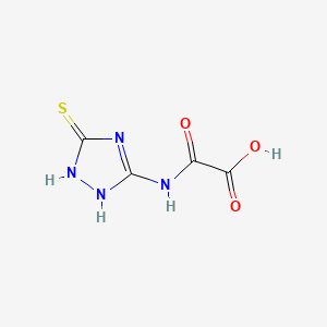 molecular formula C4H4N4O3S B12863195 2-Oxo-2-((5-thioxo-4,5-dihydro-1H-1,2,4-triazol-3-yl)amino)acetic acid 