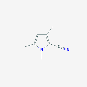 molecular formula C8H10N2 B12863221 1,3,5-Trimethyl-1H-pyrrole-2-carbonitrile 