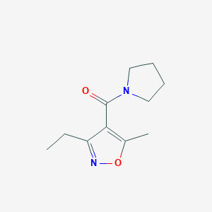 molecular formula C11H16N2O2 B12863295 (3-Ethyl-5-methylisoxazol-4-yl)(pyrrolidin-1-yl)methanone 