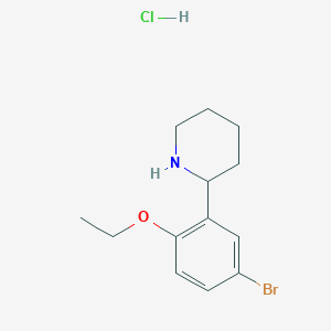 molecular formula C13H19BrClNO B1286330 2-(5-Bromo-2-ethoxyphenyl)piperidine hydrochloride 