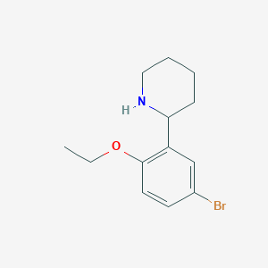molecular formula C13H18BrNO B1286331 2-(5-Bromo-2-ethoxyphenyl)piperidine 