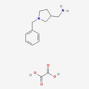 molecular formula C14H20N2O4 B1286336 1-(1-Benzylpyrrolidin-3-YL)methanamine oxalate CAS No. 1177308-86-9