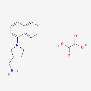 molecular formula C17H20N2O4 B1286337 1-[1-(1-Naphthyl)pyrrolidin-3-yl]methanamine oxalate CAS No. 1177338-57-6