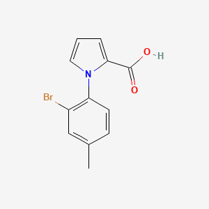 molecular formula C12H10BrNO2 B1286353 1-(2-bromo-4-methylphenyl)-1H-pyrrole-2-carboxylic acid CAS No. 952958-79-1