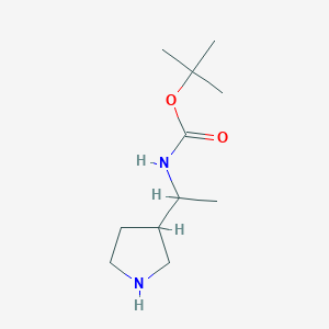 molecular formula C11H22N2O2 B1286374 3-(1-(Boc-amino)ethyl)-pyrrolidine CAS No. 107258-90-2