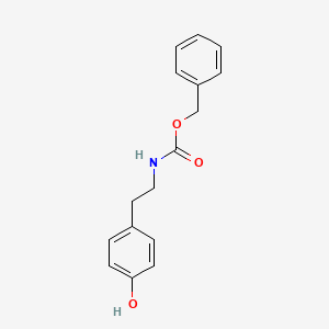 molecular formula C16H17NO3 B1286379 苄基N-[2-(4-羟基苯基)乙基]氨基甲酸酯 CAS No. 29655-46-7