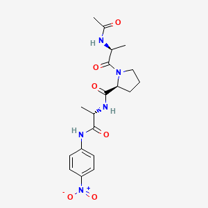 molecular formula C19H25N5O6 B1286387 AC-丙氨酸-脯氨酸-丙氨酸-pna CAS No. 61596-39-2