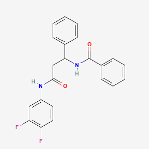 molecular formula C22H18F2N2O2 B12863946 N-(3-((3,4-Difluorophenyl)amino)-3-oxo-1-phenylpropyl)benzamide 