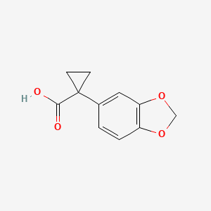 molecular formula C11H10O4 B1286395 1-(苯并[d][1,3]二氧杂环-5-基)环丙烷甲酸 CAS No. 862574-89-8