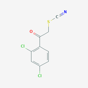 molecular formula C9H5Cl2NOS B1286407 2-(2,4-Dichlorophenyl)-2-oxoethyl thiocyanate CAS No. 125488-14-4