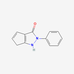 molecular formula C12H10N2O B12864264 2-phenyl-1,2-dihydrocyclopenta[c]pyrazol-3(6H)-one 