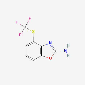 molecular formula C8H5F3N2OS B12864274 4-((Trifluoromethyl)thio)benzo[d]oxazol-2-amine CAS No. 1804411-35-5