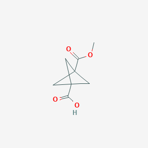 molecular formula C8H10O4 B1286436 3-(Methoxycarbonyl)bicyclo[1.1.1]pentane-1-carboxylic acid CAS No. 83249-10-9