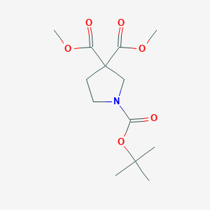 1,3,3-Pyrrolidinetricarboxylic acid, 1-(1,1-dimethylethyl) 3,3-dimethyl ester