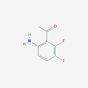 1-(6-Amino-2-fluoro-3-iodophenyl)ethan-1-one