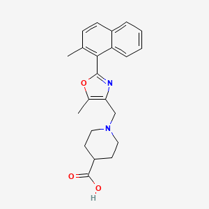 1-((5-Methyl-2-(2-methylnaphthalen-1-yl)oxazol-4-yl)methyl)piperidine-4-carboxylic acid