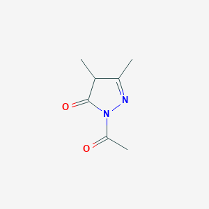 molecular formula C7H10N2O2 B12864428 1-Acetyl-3,4-dimethyl-1H-pyrazol-5(4H)-one 