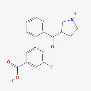 5-Fluoro-2'-(pyrrolidine-3-carbonyl)-[1,1'-biphenyl]-3-carboxylic acid