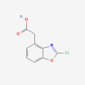 molecular formula C9H6ClNO3 B12864517 2-(2-Chlorobenzo[d]oxazol-4-yl)acetic acid 