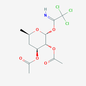 [(2R,3R,4S,6R)-3-acetyloxy-6-methyl-2-(2,2,2-trichloroethanimidoyl)oxyoxan-4-yl] acetate