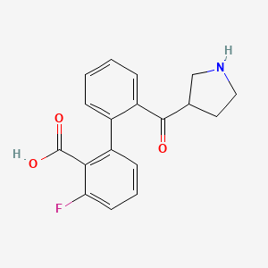 3-Fluoro-2'-(pyrrolidine-3-carbonyl)-[1,1'-biphenyl]-2-carboxylic acid