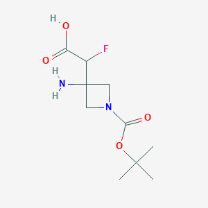 2-(3-Amino-1-tert-butoxycarbonyl-azetidin-3-yl)-2-fluoro-acetic acid