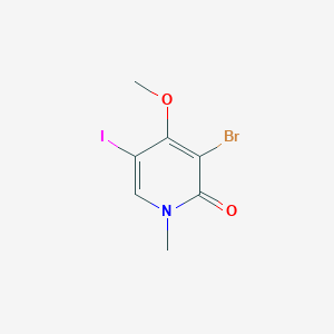 molecular formula C7H7BrINO2 B1286474 3-溴-5-碘-4-甲氧基-1-甲基吡啶-2(1h)-酮 CAS No. 920490-71-7