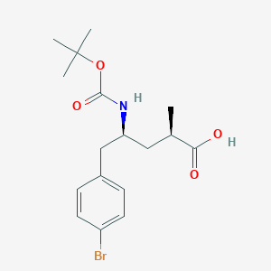 molecular formula C17H24BrNO4 B12864748 (2R,4S)-5-(4-Bromophenyl)-4-((tert-butoxycarbonyl)amino)-2-methylpentanoic acid 