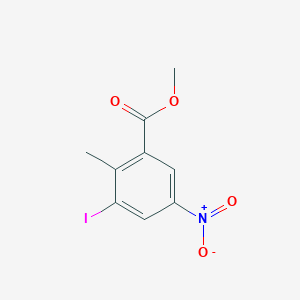 molecular formula C9H8INO4 B12864766 Methyl 3-iodo-2-methyl-5-nitrobenzoate 