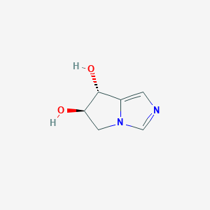 molecular formula C6H8N2O2 B12864809 (6R,7R)-6,7-Dihydro-5H-pyrrolo[1,2-c]imidazole-6,7-diol 