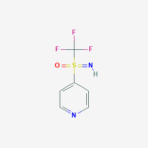 molecular formula C6H5F3N2OS B12864812 Imino(pyridin-4-yl)(trifluoromethyl)-l6-sulfanone 