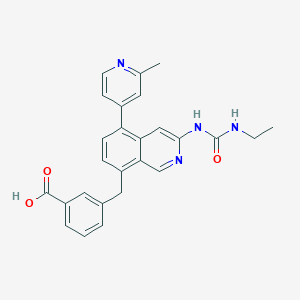 3-((3-(3-Ethylureido)-5-(2-methylpyridin-4-yl)isoquinolin-8-yl)methyl)benzoic acid