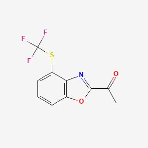 1-(4-((Trifluoromethyl)thio)benzo[d]oxazol-2-yl)ethanone