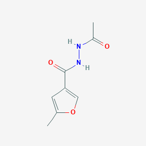 molecular formula C8H10N2O3 B12864821 N'-acetyl-5-methylfuran-3-carbohydrazide 