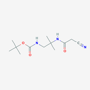 molecular formula C12H21N3O3 B12864834 [2-(2-Cyanoacetylamino)-2-methylpropyl]-carbamic acid t-butyl ester 